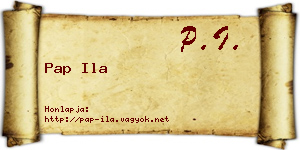 Pap Ila névjegykártya